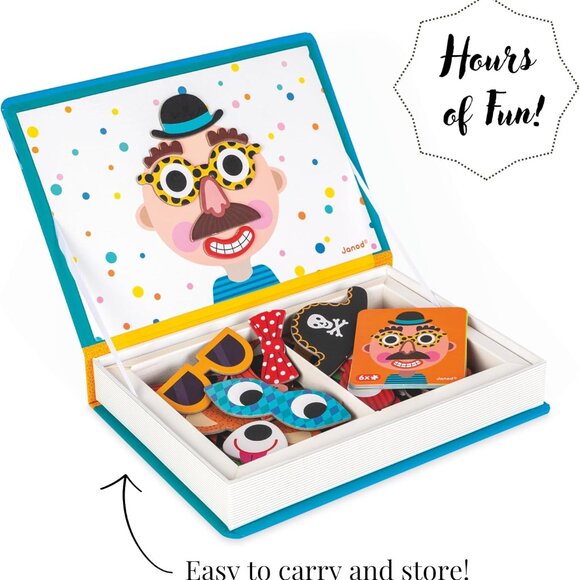 New Sealed Janod Magneti’Book Boy’s Crazy Faces-3-8 Years - Picture 12 of 16